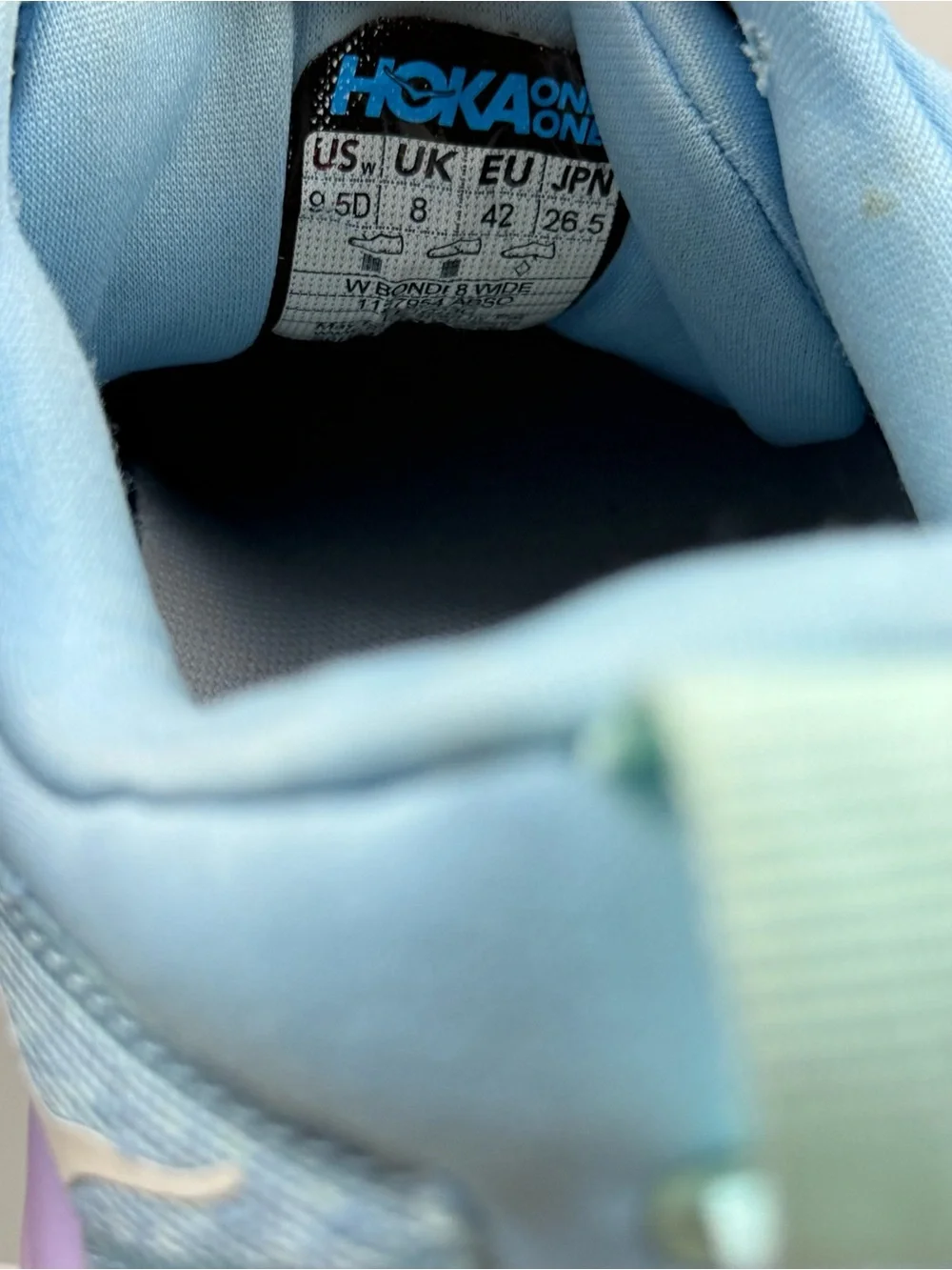 HOKA Bondi 8 Women’s Wide Running Shoes Coastal Sky Blue 9.5 / 9.5D